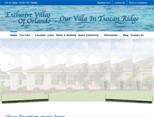 Tablet Screenshot of exclusivevillasoforlando.com